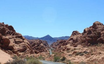 Omgeving van Las Vegas: de benen opwarmen voor Zion Omgeving van Las Vegas - weg door Valley of Fire State Park